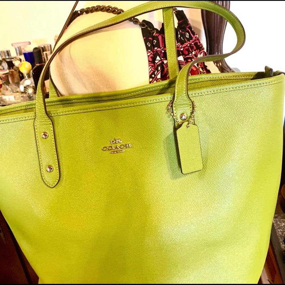 Large Coach Tote! Lime
